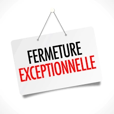 Fermeture exceptionnelle le 13 janvier